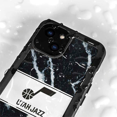 NBA Utah Jazz Marble iPhone 15 Plus Waterproof Case